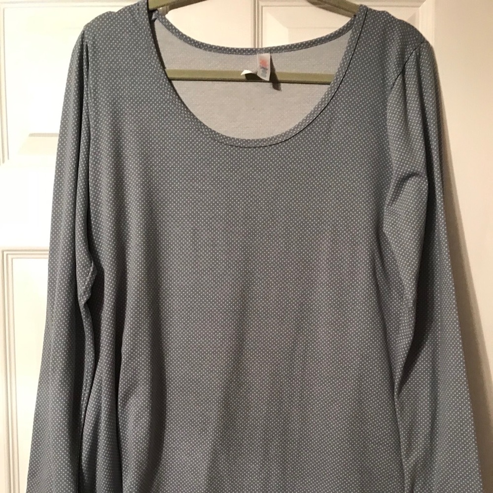 Lularoe Lynnae Large Blue Polka Dots